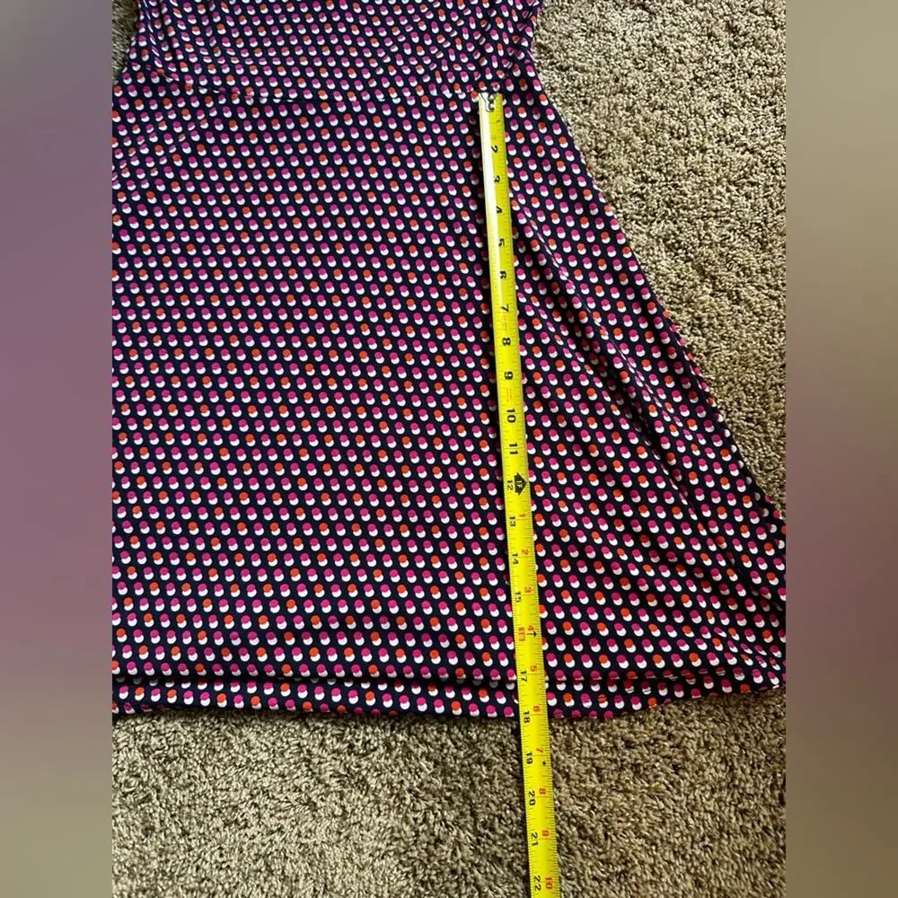 Michael Kors Pink Orange Navy and White A-Line  Dress